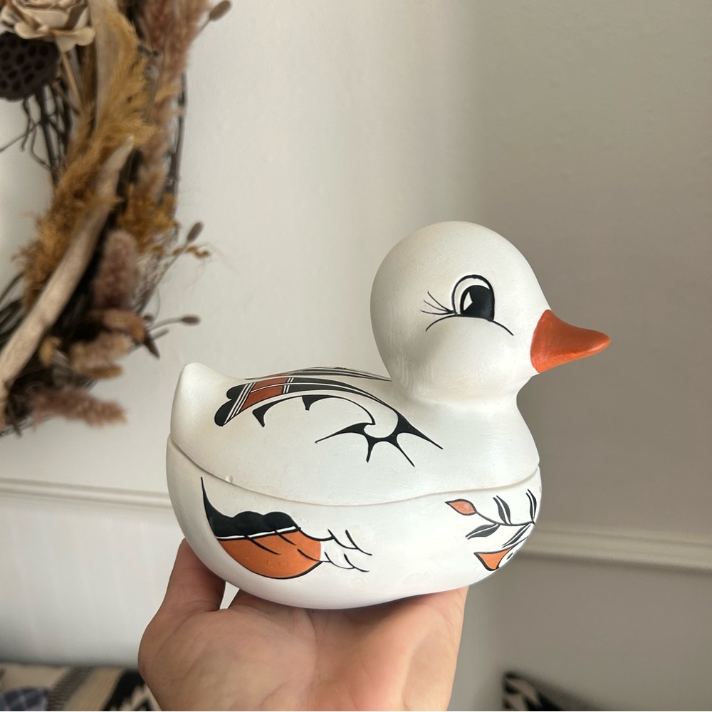 Trader Vic Tonola Ceramic Duck Planter Lidded Dish Hawaiian and Tonala